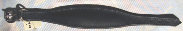 Windhundhalsband Leder doppelgebuggt schwarz 55cm